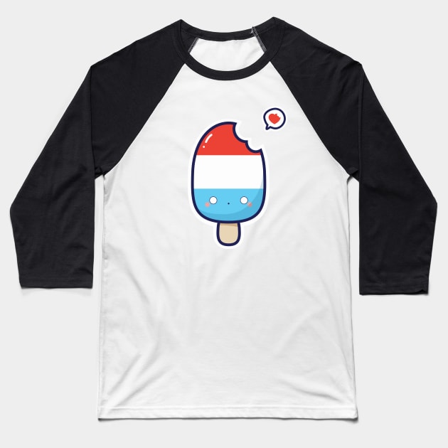 Kawaii popsicle Baseball T-Shirt by spilu